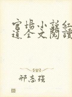 官场小说红颜政道全文阅读