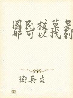 国民校草是女生哪可以找到封面