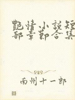 艳情小说短篇全部章节合集免费阅读封面