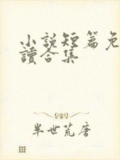 小说短篇免费阅读合集封面