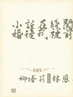 小说在线阅读离婚后我被前夫缠上了封面