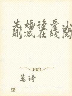 先婚后爱小说无删减在线阅读