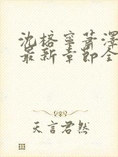 沈榕宁萧泽小说最新章节全文阅读