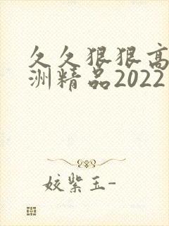 久久狠狠高潮亚洲精品2022