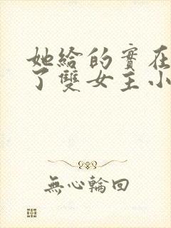 她给的实在太多了双女主小说