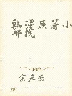 韩漫原著小说在哪找封面