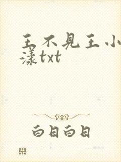 王不见王小说悠漾txt封面