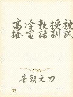 高冷教授被罚边接电话训诫文小说四