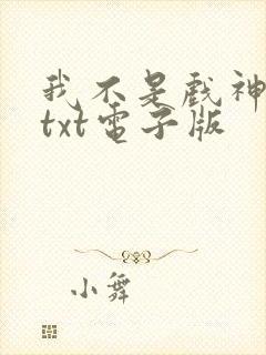 我不是戏神小说txt电子版
