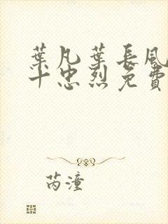 叶凡叶长风一门十忠烈免费全文封面