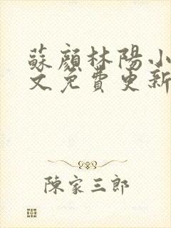 苏颜林阳小说全文免费更新