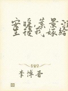 安暖,叶景淮重生后我嫁给了渣男的死对头