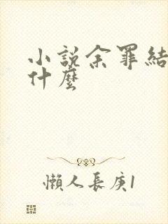 小说余罪结局是什么封面