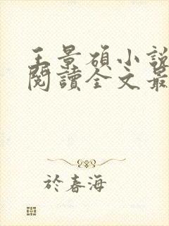 王景硕小说免费阅读全文最新章节封面