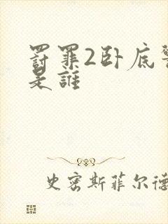 罚罪2卧底警察是谁