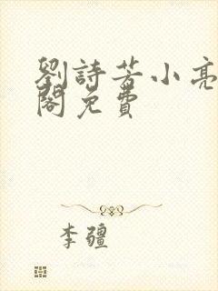 刘诗芳小亮笔趣阁免费