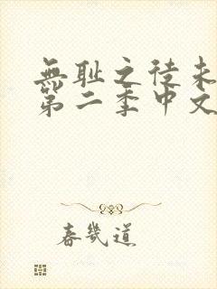 无耻之徒未删减第二季中文封面