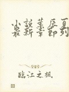 小说叶辰夏若雪最新章节列表最