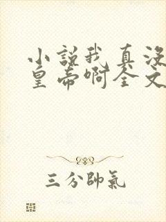 小说我真没想当皇帝啊全文