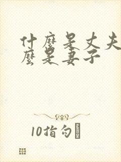 什么是丈夫 什么是妻子