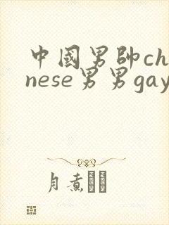 中国男帅chinese男男gaygay网站