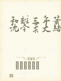 和离三年萧清濯沈令柔大结局