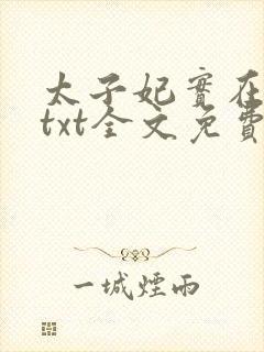 太子妃实在美丽txt全文免费阅读