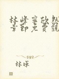 林峰宁欣然最新章节免费观看