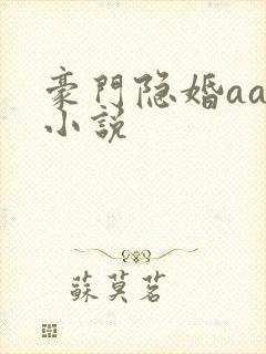 豪门隐婚aa制小说