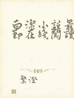 白洁小说最新章节在线阅读无弹窗