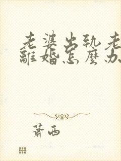 老婆出轨老公想离婚怎么办