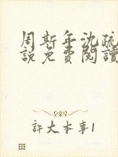 周斯年沈疏雨小说免费阅读最新章节封面