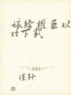 嫁给权臣以后txt下载