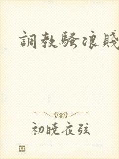 调教骚浪贱母狗