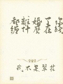 都离婚了你还纠缠什么在线阅读封面