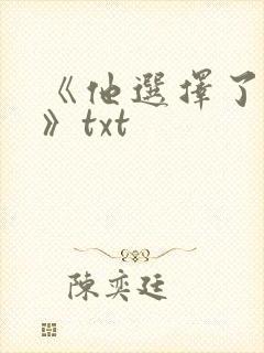《他选择了替身》txt