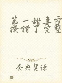 第一甜妻霍先生撩错了完整版