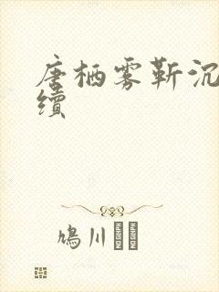 唐栖雾靳沉野后续封面