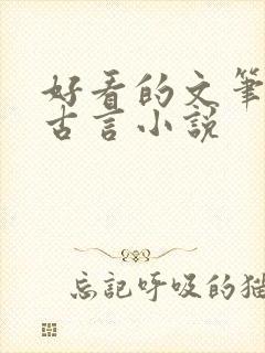 好看的文笔好的古言小说