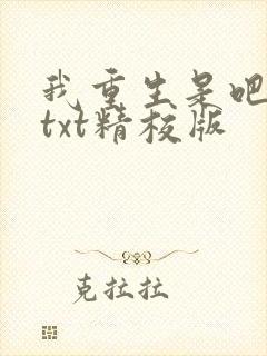 我重生是吧程逐txt精校版