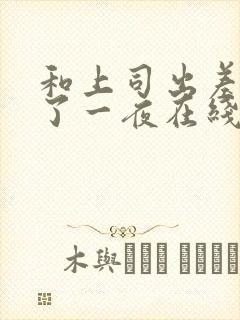 和上司出差被做了一夜在线观看