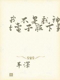 我不是戏神txt电子版下载