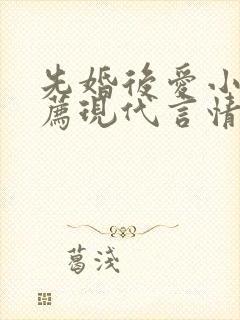 先婚后爱小说推荐现代言情短篇