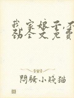 我家娘子,不对劲全文免费封面