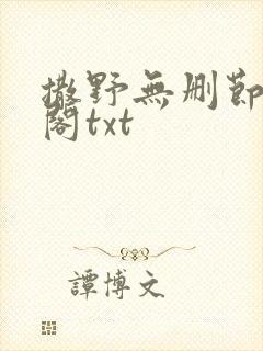 撒野无删节笔趣阁txt