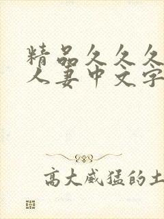 精品久久久久久人妻中文字幕