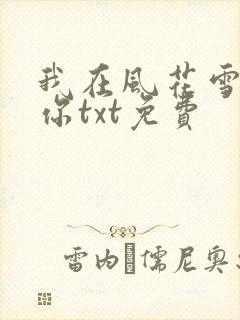 我在风花雪月等你txt免费