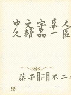 中文字幕人妻久久精品一区