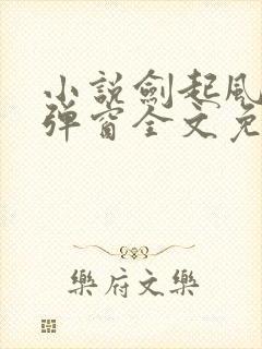 小说剑起风云无弹窗全文免费阅读封面