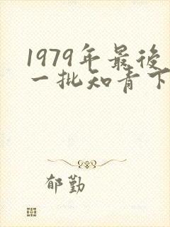 1979年最后一批知青下乡